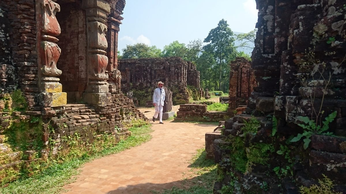 The temple ruins feel like a movie set
