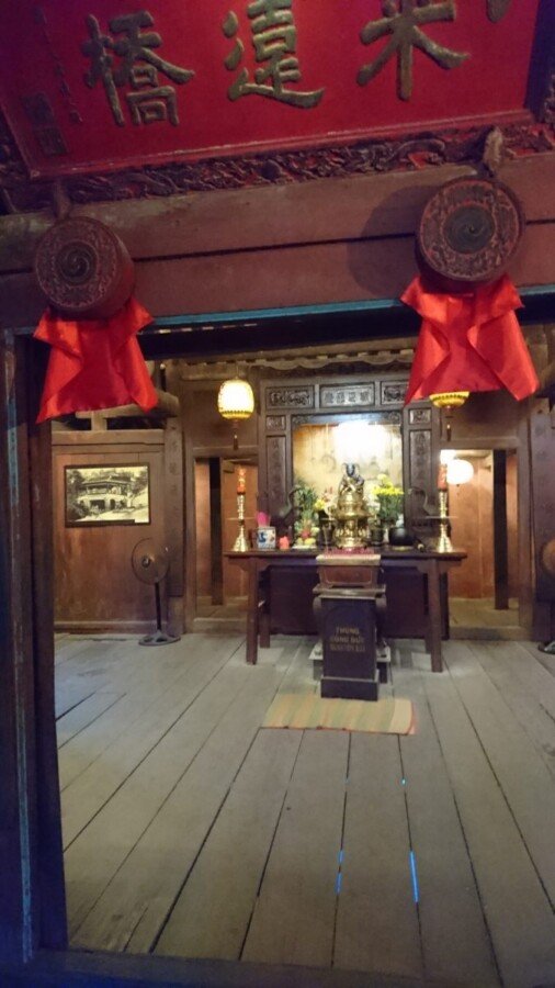 The 'Pagoda Bridge' (Japanese Bridge) has a temple with shrines to local deities including a dragon which, it is believed, is pinned through its back by the bridge to keep it still. It's tail, however, is free to move and is the cause of earthquakes in Japan