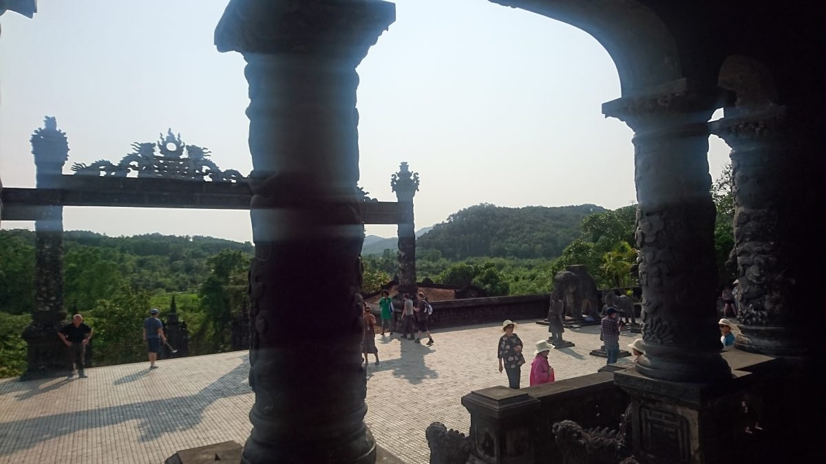 The Tomb of Khai Dinh sits on of Chau Chu Mountain, not far from Hue
