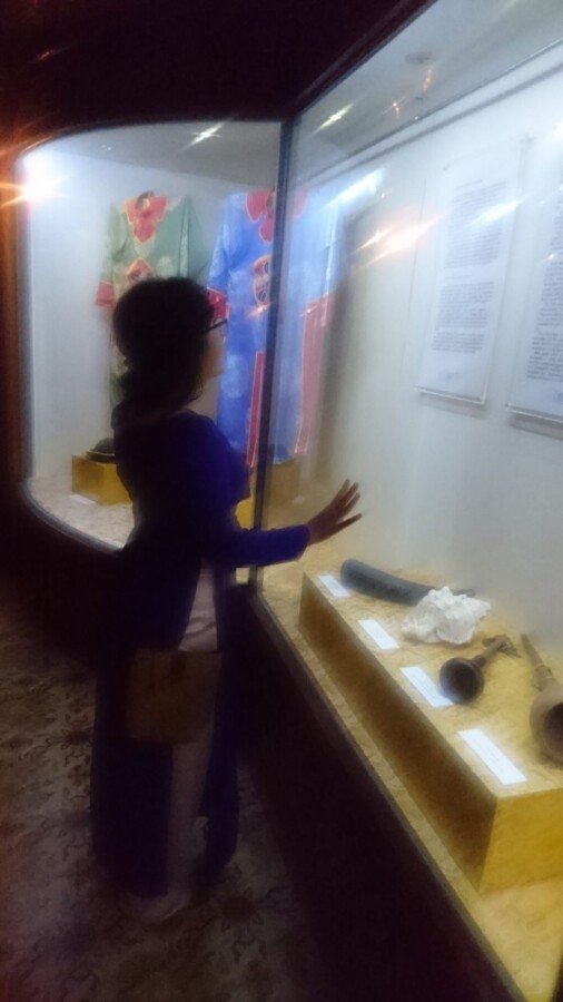 In the Emperor's Theatre are exhibits of musical instruments, costumes and props